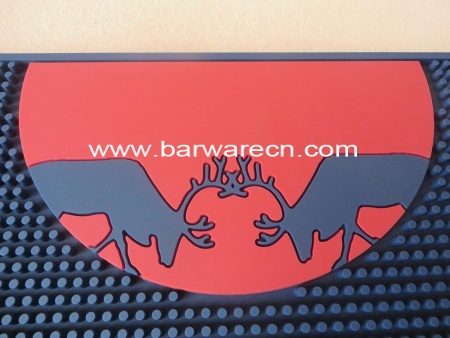 Nuevo logotipo personalizado de 3d red bull pvc bar corredores en relieve 