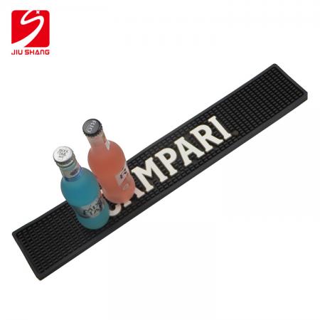 Logotipo de la marca personalizado tamaño suave pvc bar mat 