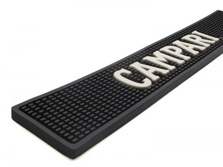 Logotipo de la marca personalizado tamaño suave pvc bar mat 