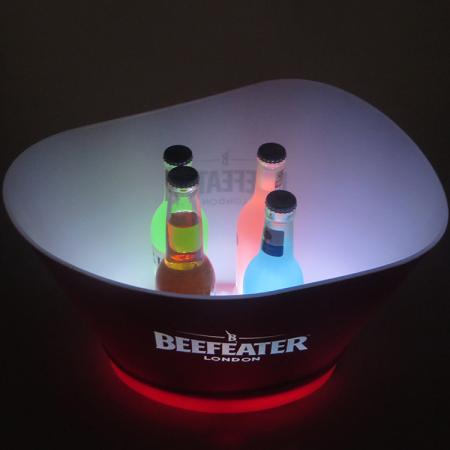 Cerveza led enfriador de cubo con logo de hueco 