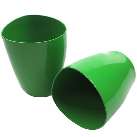 Taza de aluminio verde irrompible de forma personalizada. 