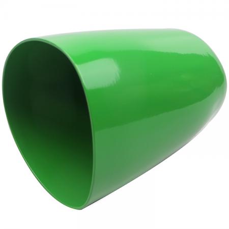 Taza de aluminio verde irrompible de forma personalizada. 