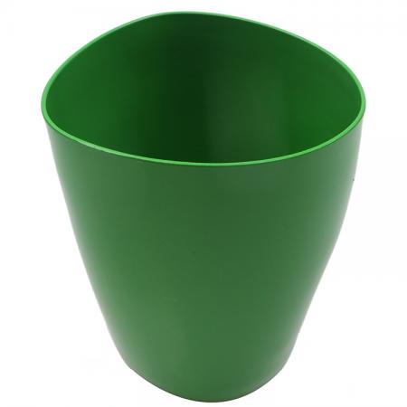 Taza de aluminio verde irrompible de forma personalizada. 