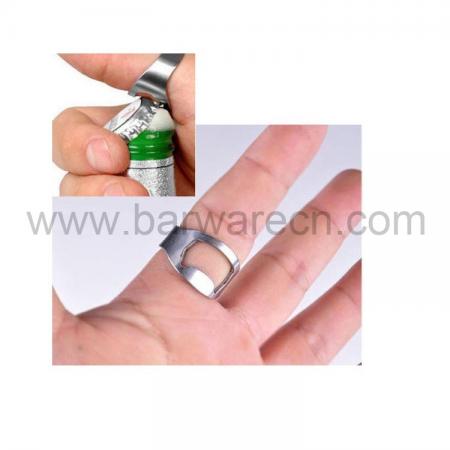 anillo de dedo de la cerveza del anillo del abrebotellas del acero inoxidable para la herramienta de la barra de la cerveza 