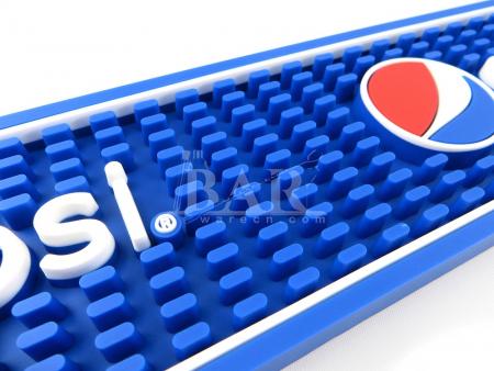 Pepsi azul pvc bandeja de goteo bar mat fabricante 