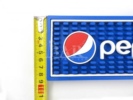 Pepsi azul pvc bandeja de goteo bar mat fabricante 