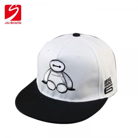 Sombrero de hip hop de lona blanco personalizado con logo baymax 