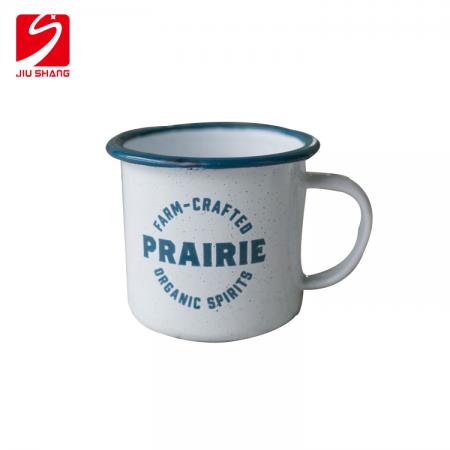 taza de café de esmalte clásico con capa de polvo y taza para beber en stock 