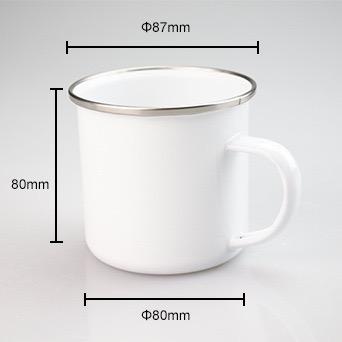 taza esmaltada de acero inoxidable como recuerdo para invitados 