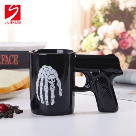 2019 nueva pistola agarre tazas de café taza divertida pistola taza leche taza de té oficina creativa taza de café de cerámica drinkware 