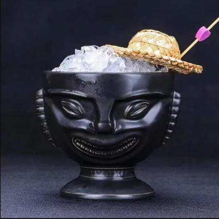 diskon retro cocktail bar hawaii tiki totem mug gelas - 