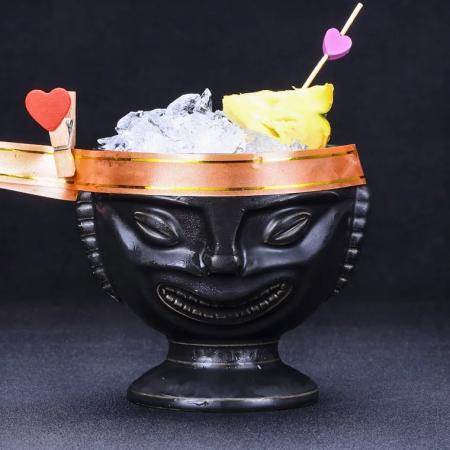 diskon retro cocktail bar hawaii tiki totem mug gelas - 