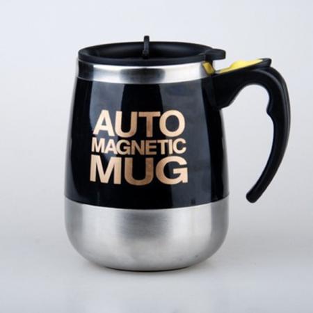 Taza de agitación automática magnética de acero inoxidable 304, taza de café giratoria magnética, taza de leche en polvo, logotipo personalizable 