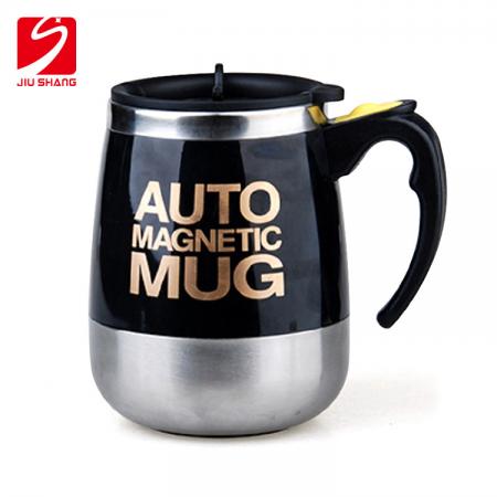 Taza de agitación automática magnética de acero inoxidable 304, taza de café giratoria magnética, taza de leche en polvo, logotipo personalizable 