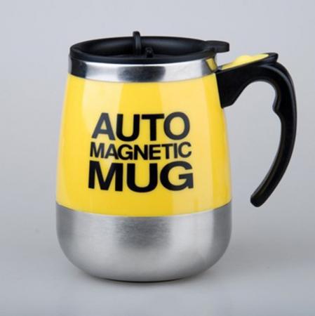 Taza de agitación automática magnética de acero inoxidable 304, taza de café giratoria magnética, taza de leche en polvo, logotipo personalizable 